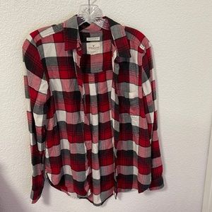 American eagle plaid boyfriend fit long sleeve flannel